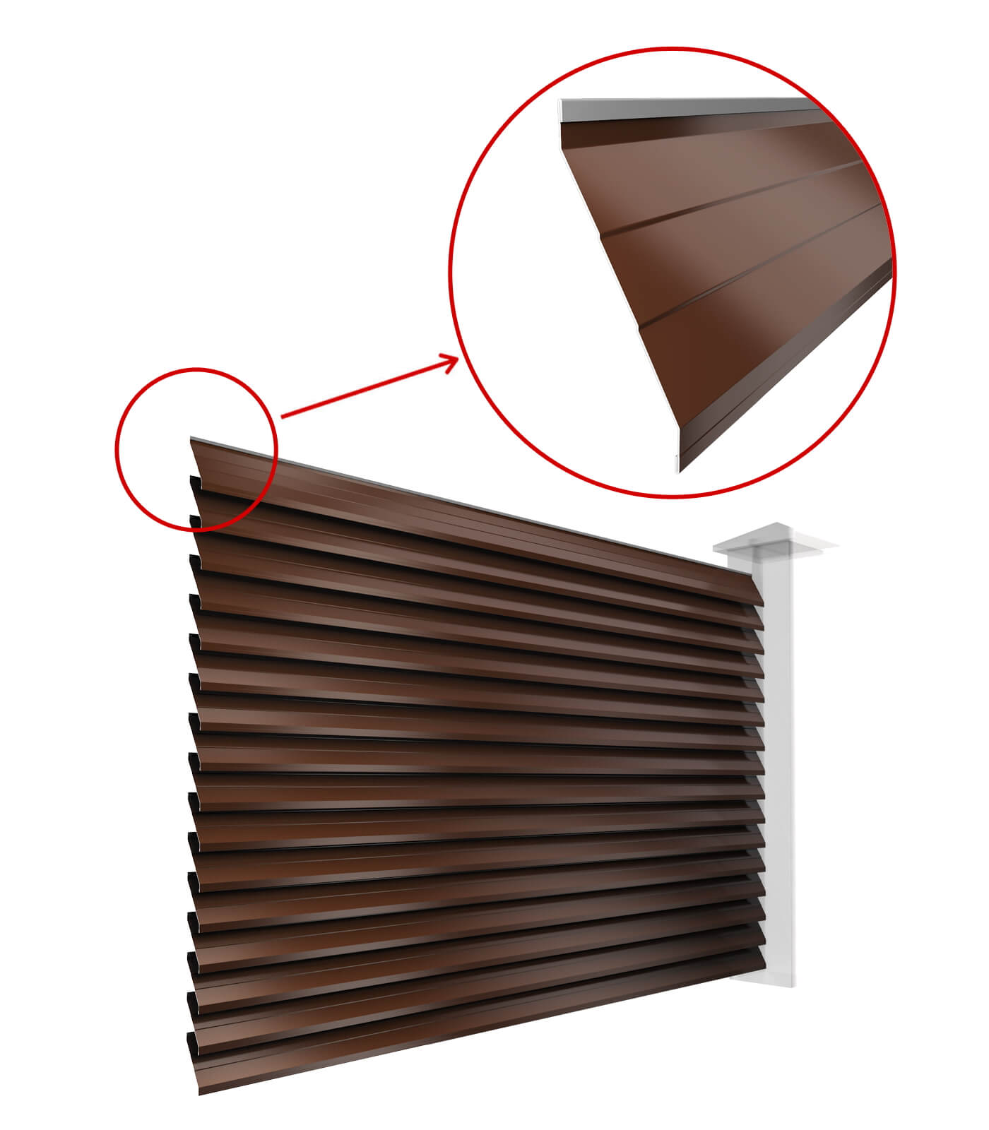 Ламели Жалюзи ЭКО-Z-US усиленные для забора-жалюзи в Усть-Каменогорске