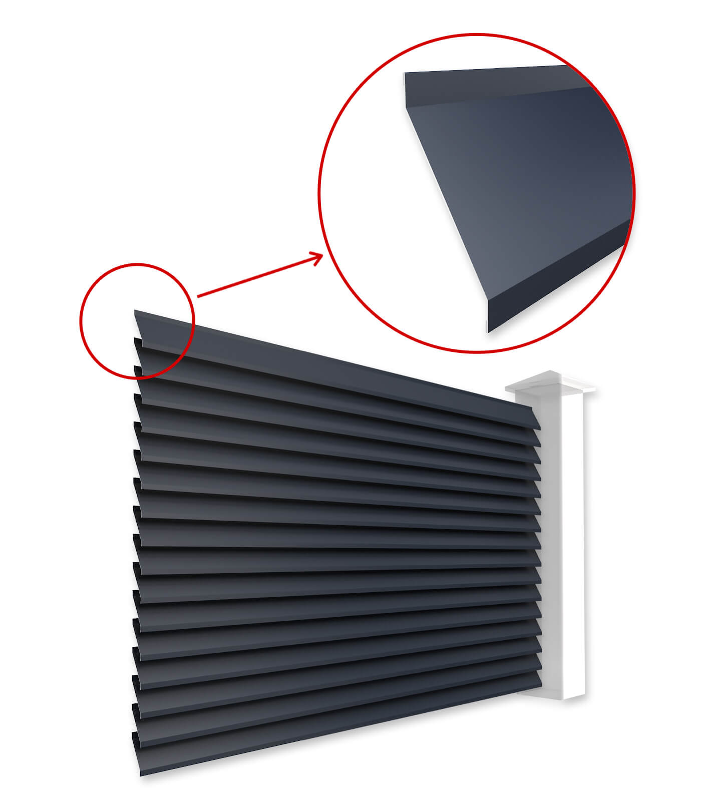 Ламели Жалюзи ЭКО-Z для забора-жалюзи в Усть-Каменогорске