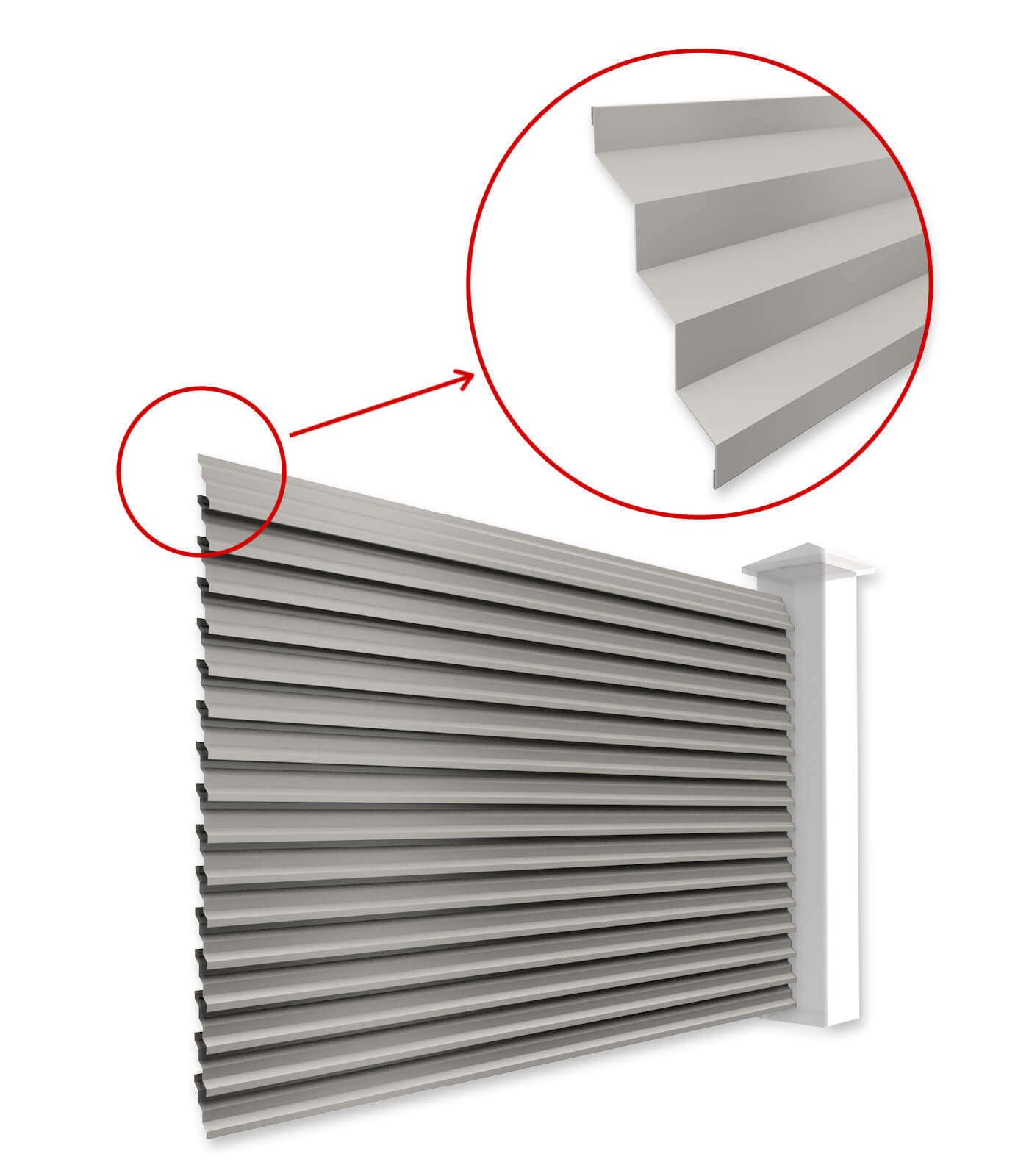 Ламели Елочка для забора-жалюзи в Усть-Каменогорске