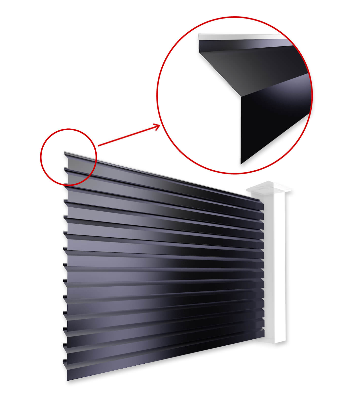 Ламели Жалюзи ХАЙ ТЕК для забора-жалюзи в Усть-Каменогорске